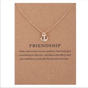 Anchor Necklace with an inspirational card